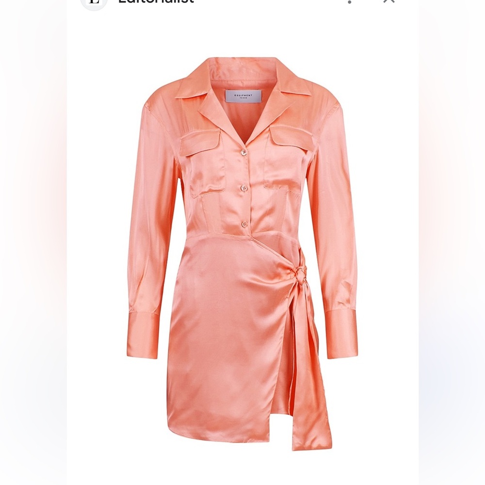 Equipment Fatima Wrap
Shirtdress - Flamingo Pink(M) - Picture 5 of 10